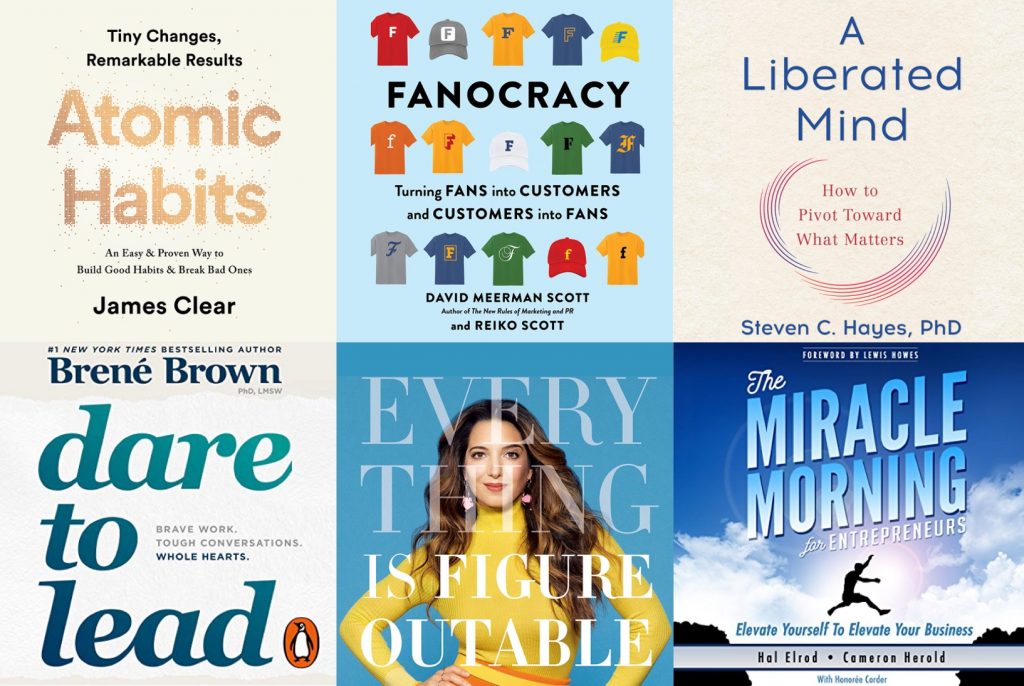 The covers of 6 books the CEOs can choose to read next.